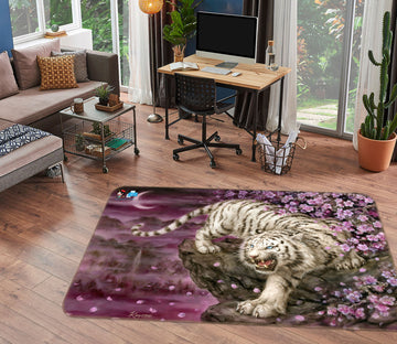 3D Flower Tiger 5653 Kayomi Harai Rug Non Slip Rug Mat