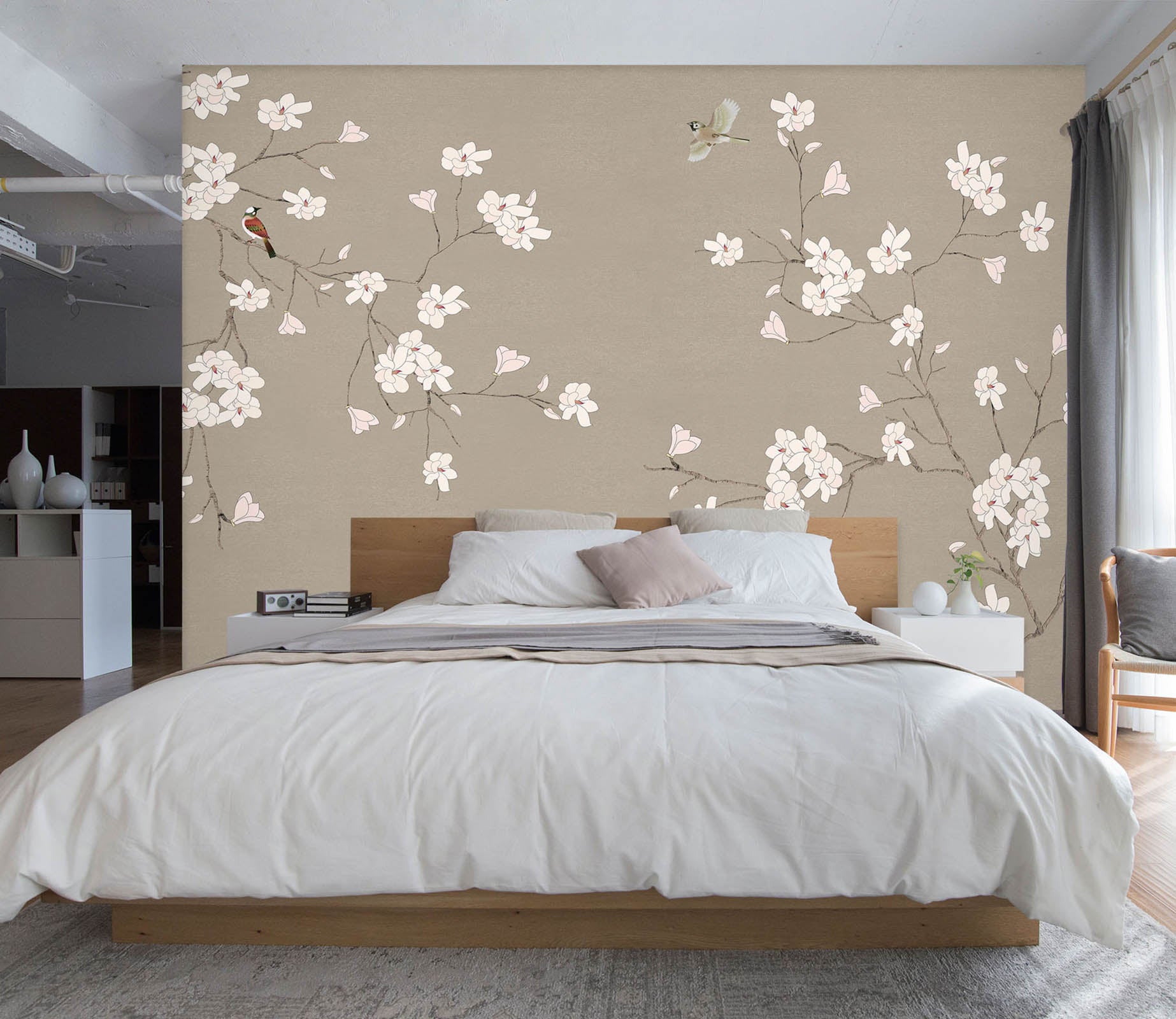 3D Pink Flowers 1442 Wall Murals