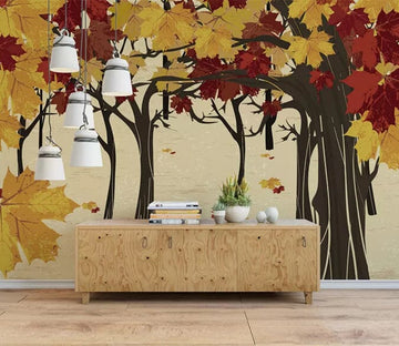 3D Colored Leaves 1404 Wall Murals Wallpaper AJ Wallpaper 2 