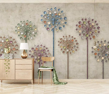 3D Diamond Dandelion 568 Wall Murals Wallpaper AJ Wallpaper 2 