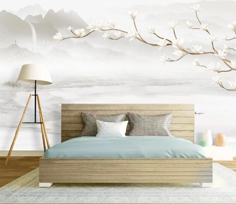 3D Plum Blossom Pavilion WC2177 Wall Murals