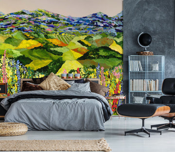 3D Wildflower Valley 139 Allan P. Friedlander Wall Mural Wall Murals