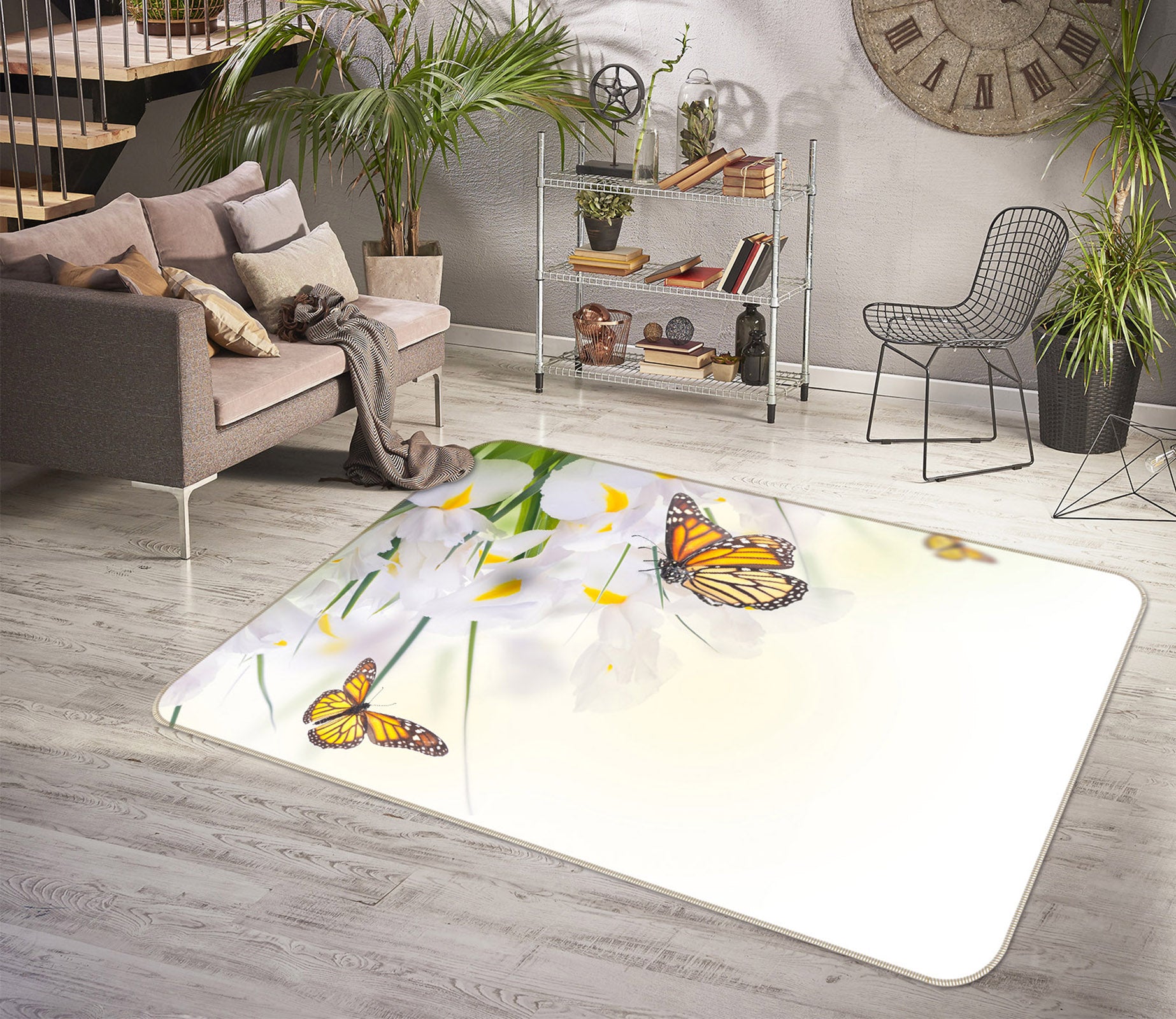 3D Butterfly 68188 Animal Non Slip Rug Mat