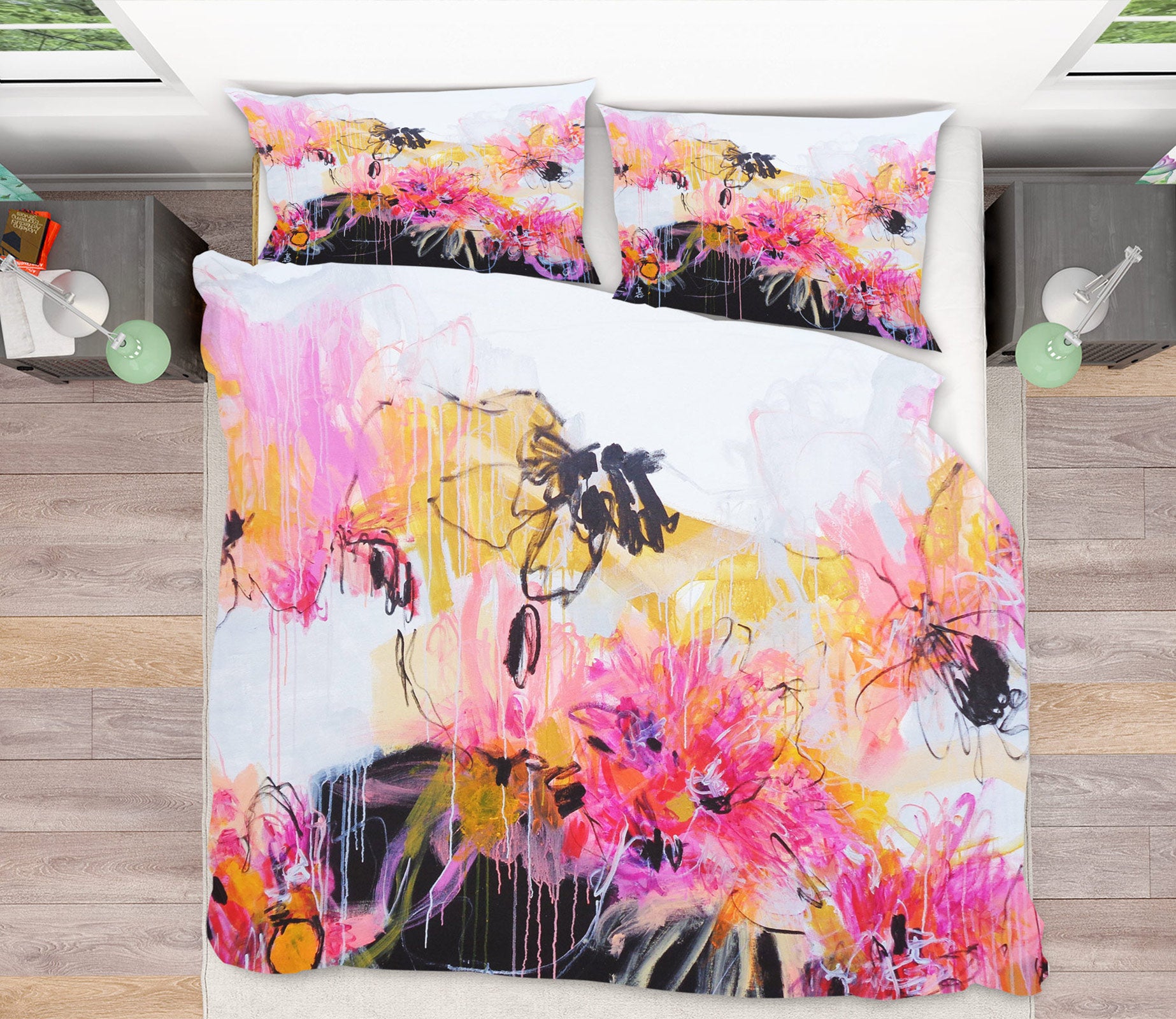 3D Pink Watercolor Flowers 1145 Misako Chida Bedding Bed Pillowcases Quilt Cover Duvet Cover