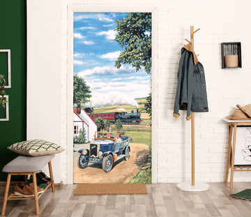 3D Train Tractor 10345 Trevor Mitchell Door Mural