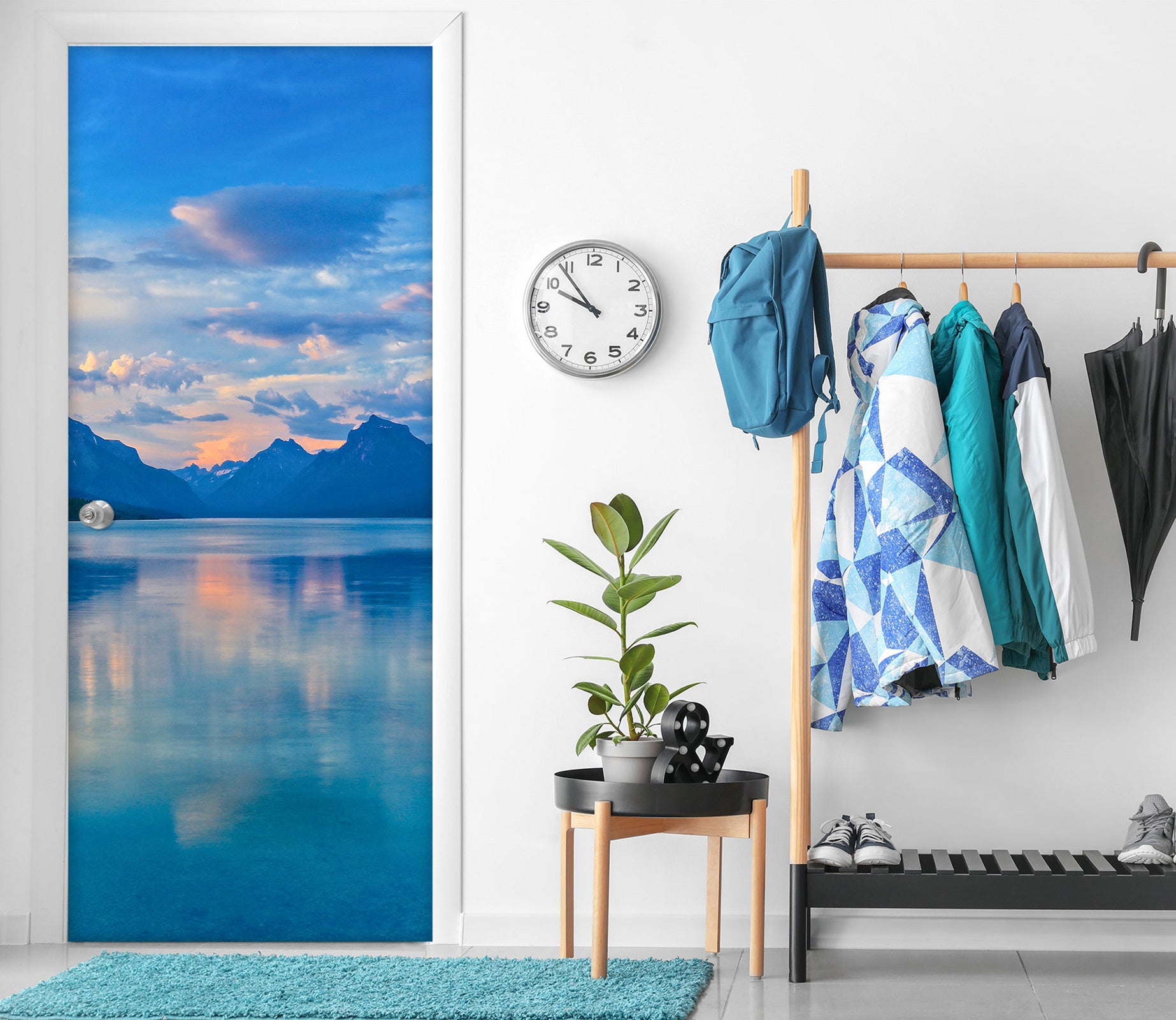 3D Blue Lake Sky 110210 Kathy Barefield Door Mural