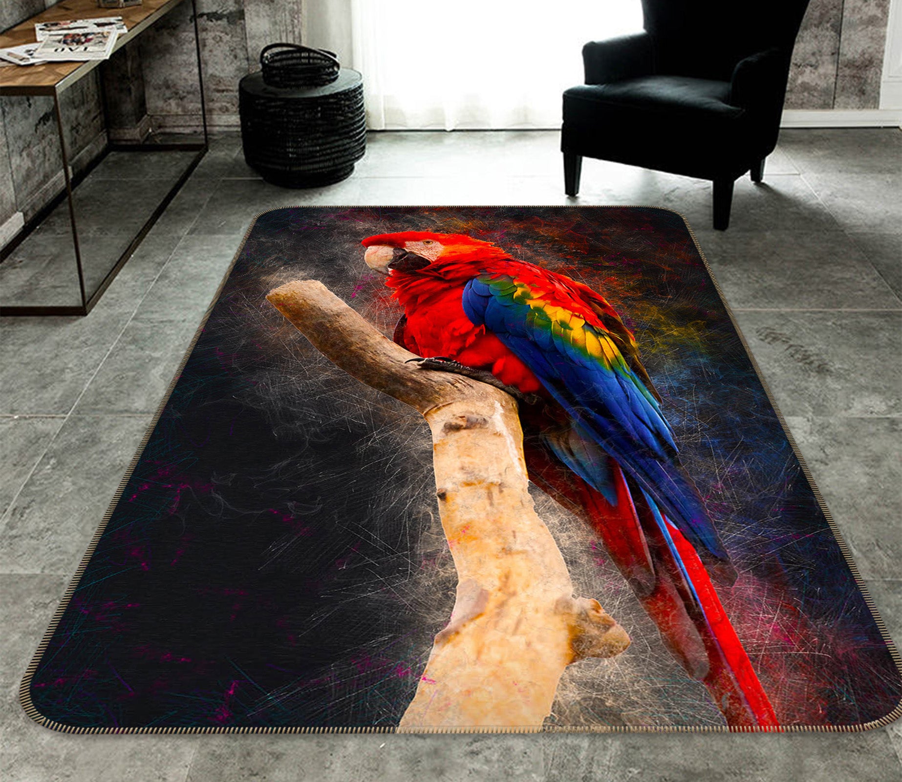 3D Parrot 82174 Animal Non Slip Rug Mat