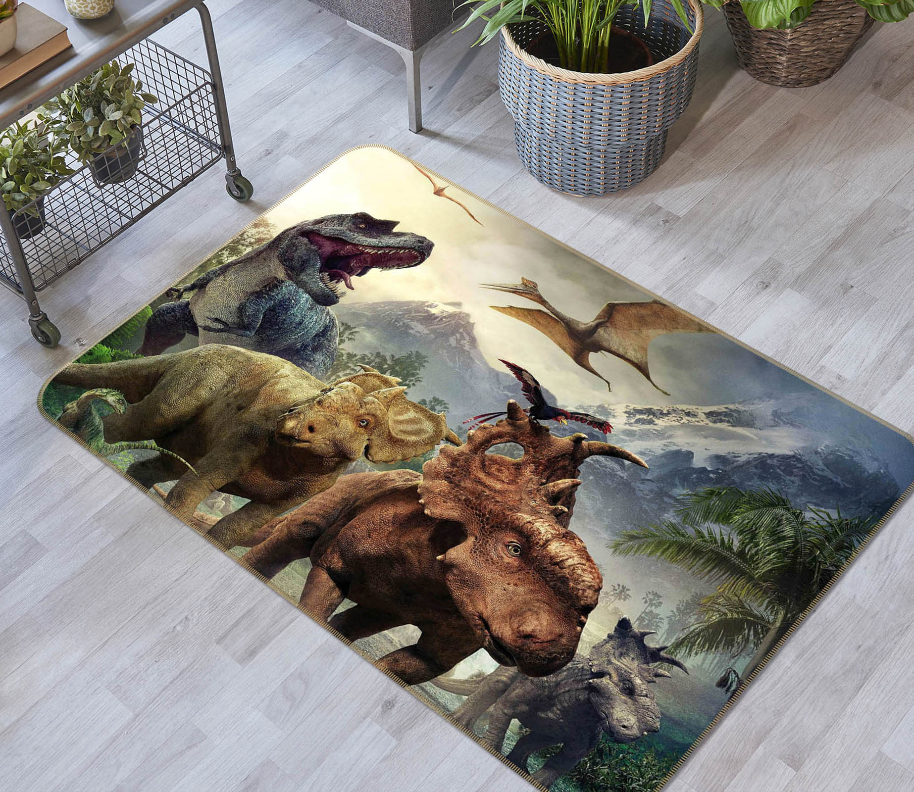 3D Era Dinosaurs 68172 Animal Non Slip Rug Mat