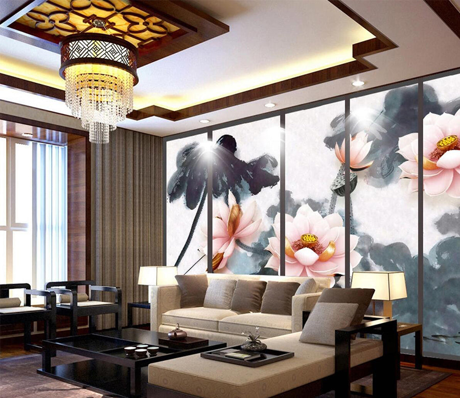 3D Ink Lotus WC569 Wall Murals