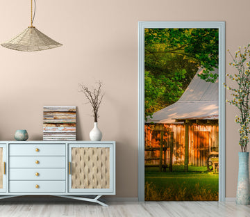 3D Lawn Tree House 10805 Beth Sheridan Door Mural