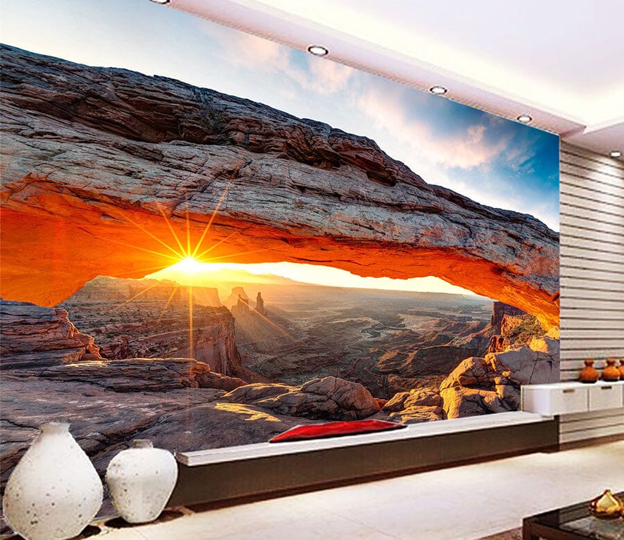 3D Sunrise Valley 1040 Wall Murals Wallpaper AJ Wallpaper 2 