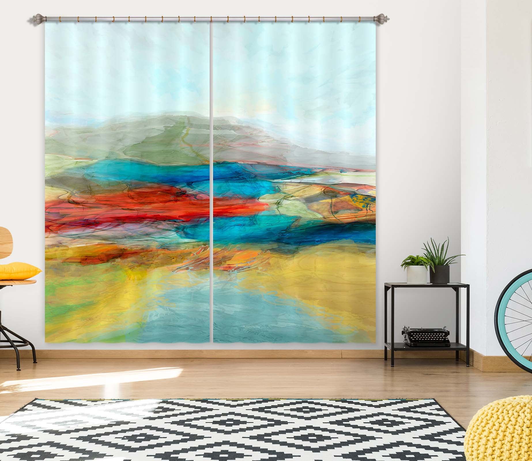 3D Colored Pool 252 Michael Tienhaara Curtain Curtains Drapes