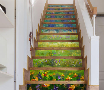 3D Oil Paiting Field 347 Stair Risers Wallpaper AJ Wallpaper 