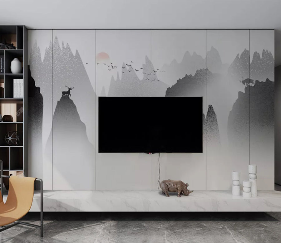 3D Mountain Forest WC1911 Wall Murals