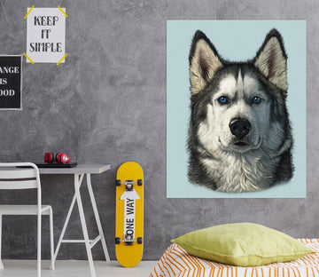 3D Husky Portrait 044 Vincent Hie Wall Sticker Wallpaper AJ Wallpaper 2 