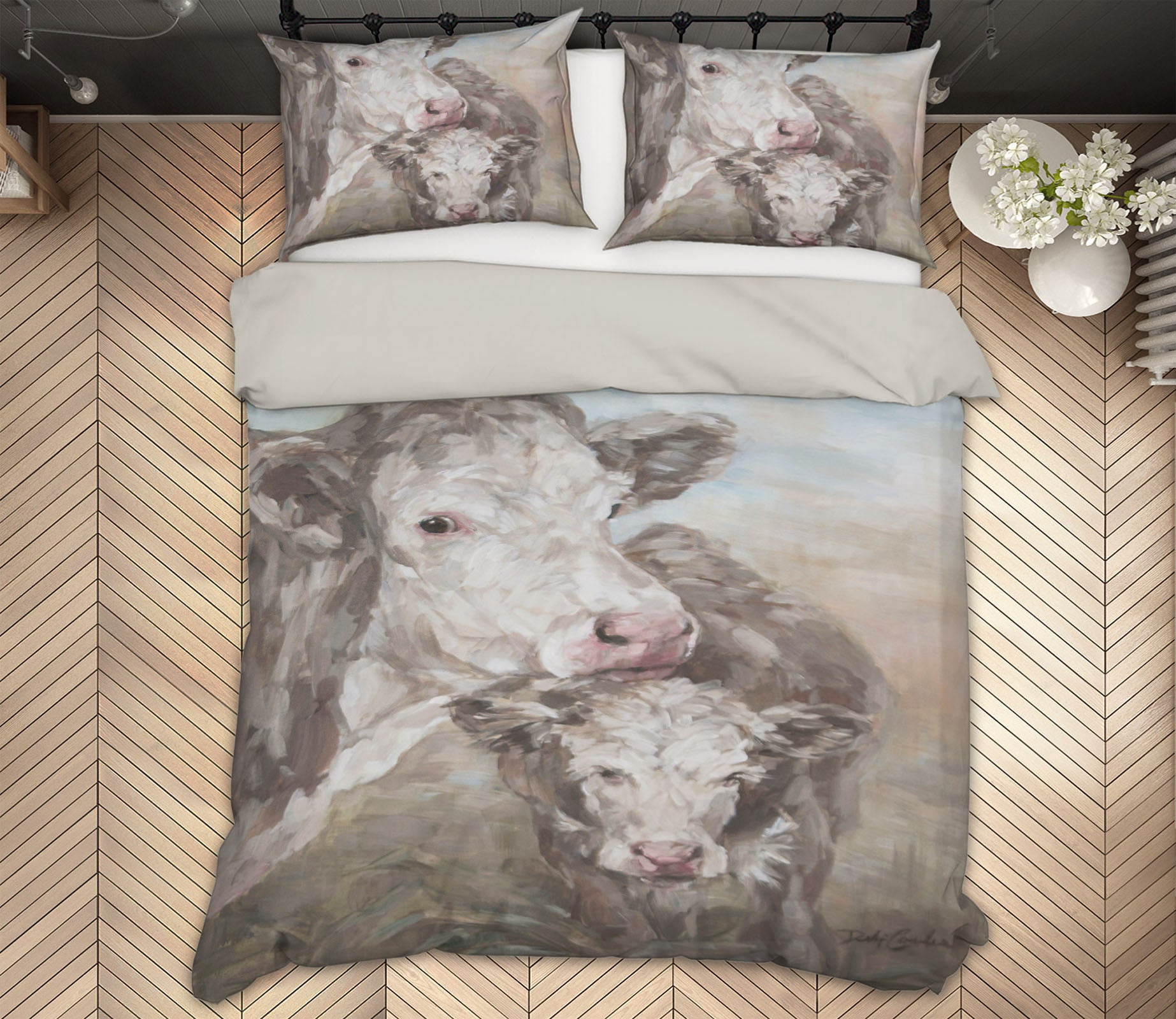 3D Cattle 2030 Debi Coules Bedding Bed Pillowcases Quilt