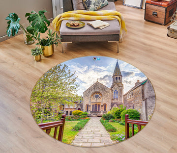 3D Villa Garden 7394 Assaf Frank Rug Round Non Slip Rug Mat