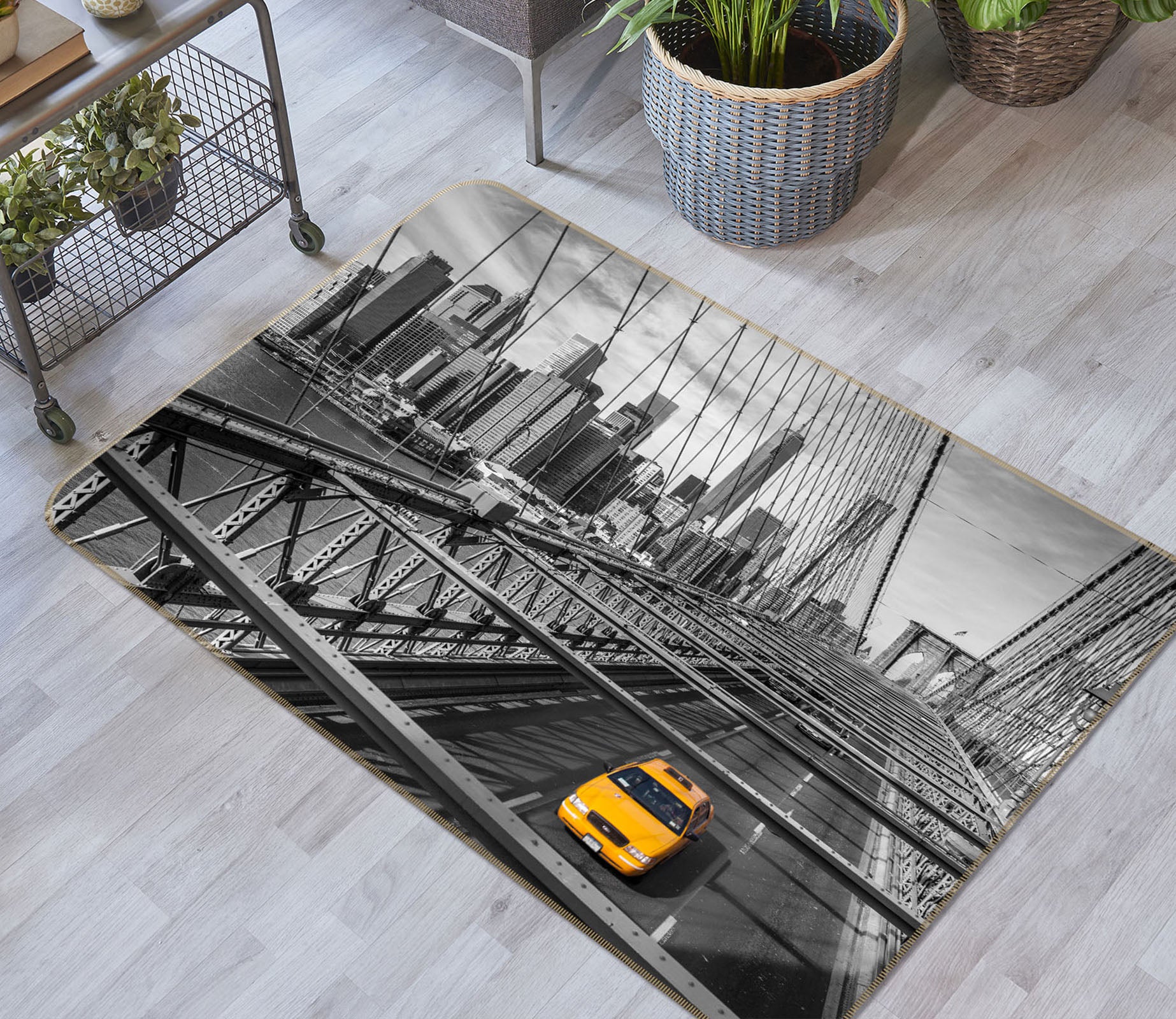 3D Black Ash Bridge 83238 Assaf Frank Rug Non Slip Rug Mat