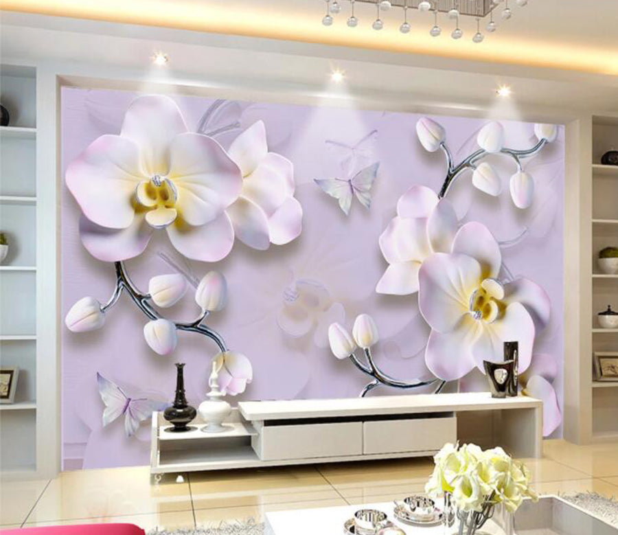 3D Butterfly Rose WC1785 Wall Murals