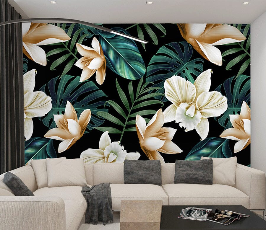 3D Flowers Leaves WG262 Wall Murals Wallpaper AJ Wallpaper 2 