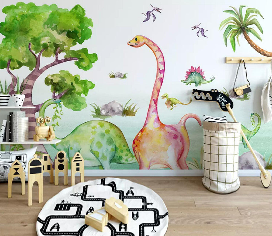 3D Dinosaur Tree WC653 Wall Murals