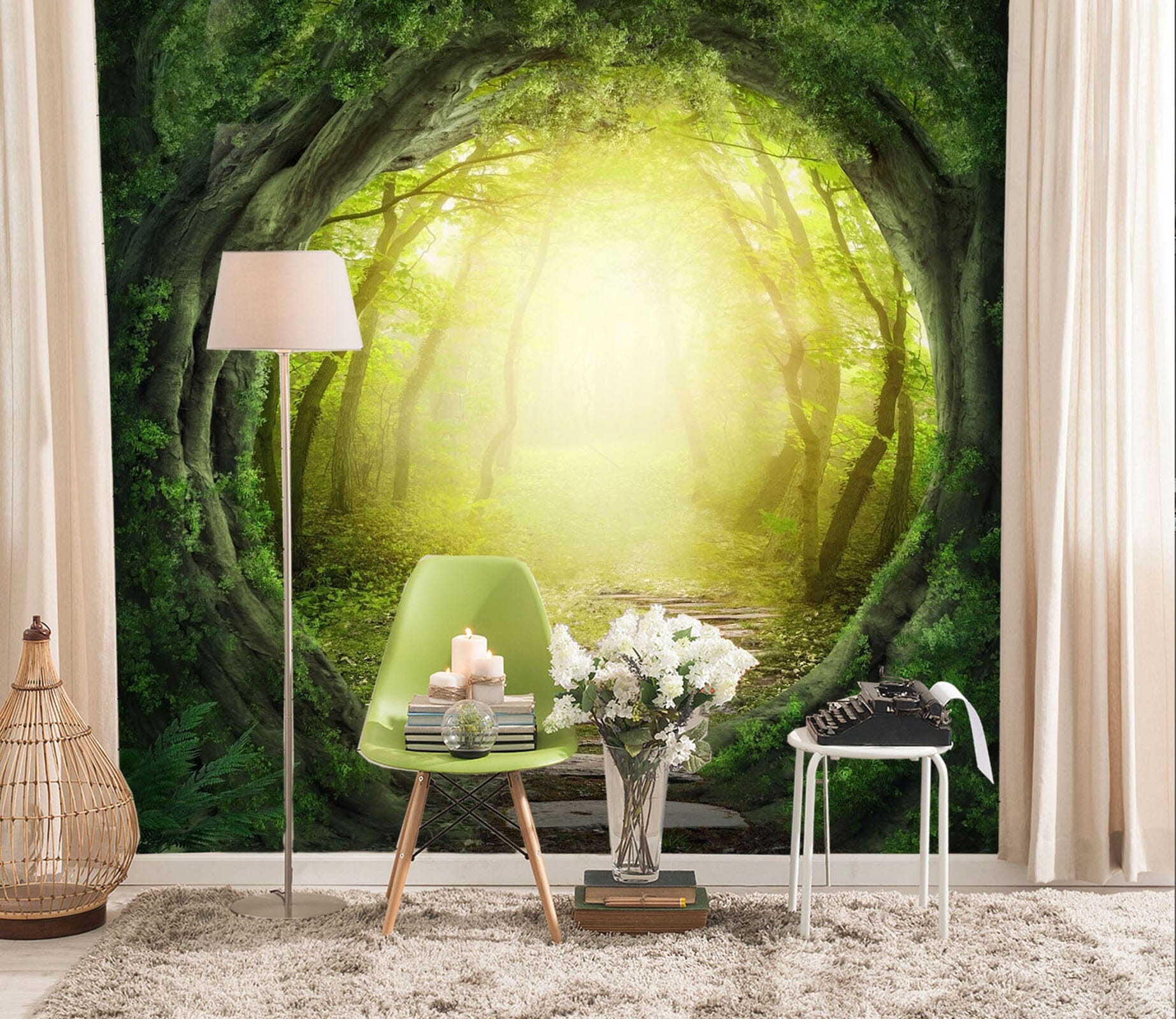 3D Tree Hole Arch 125 Wall Murals Wallpaper AJ Wallpaper 2 