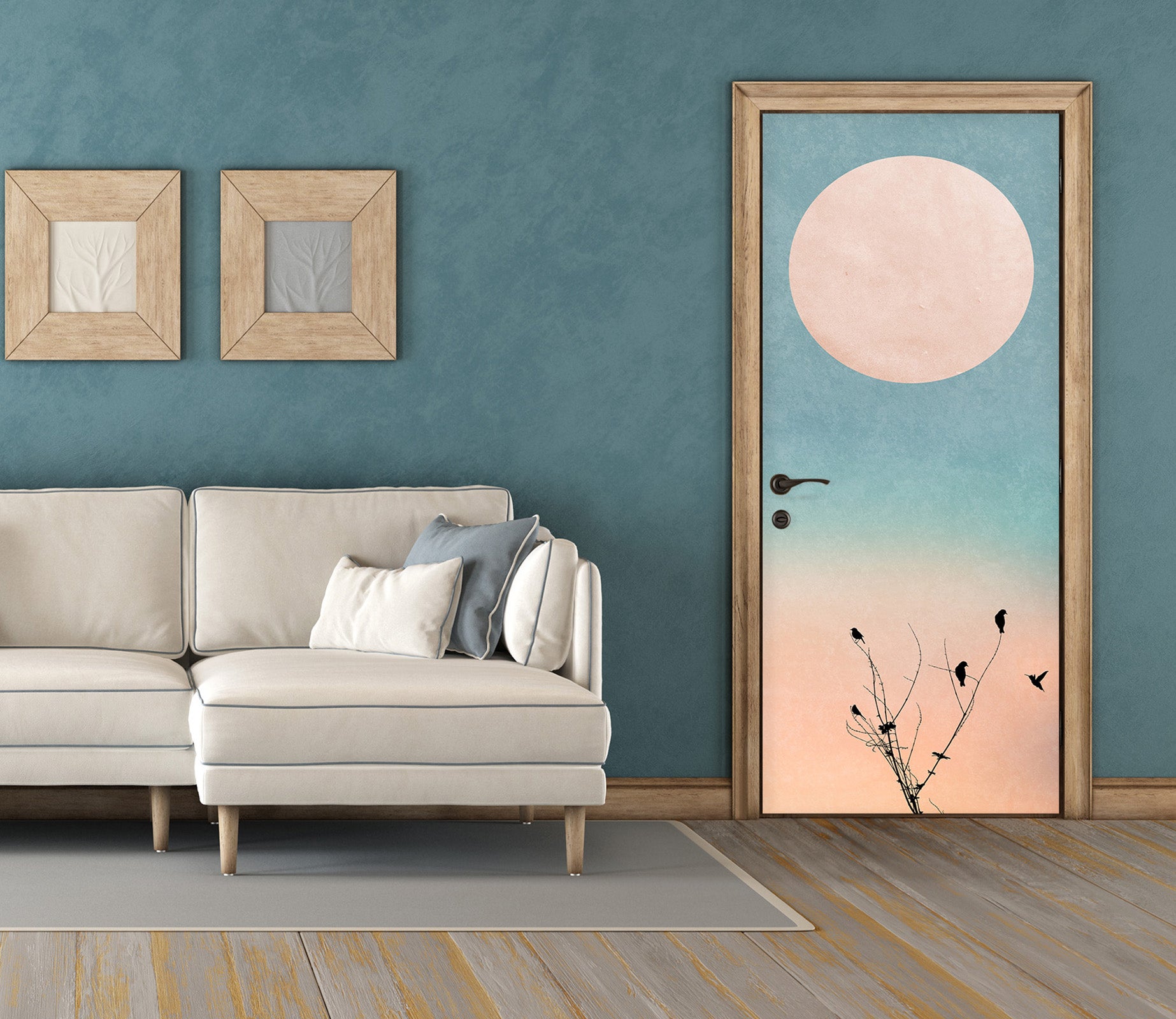 3D Sun Branches 10156 Boris Draschoff Door Mural