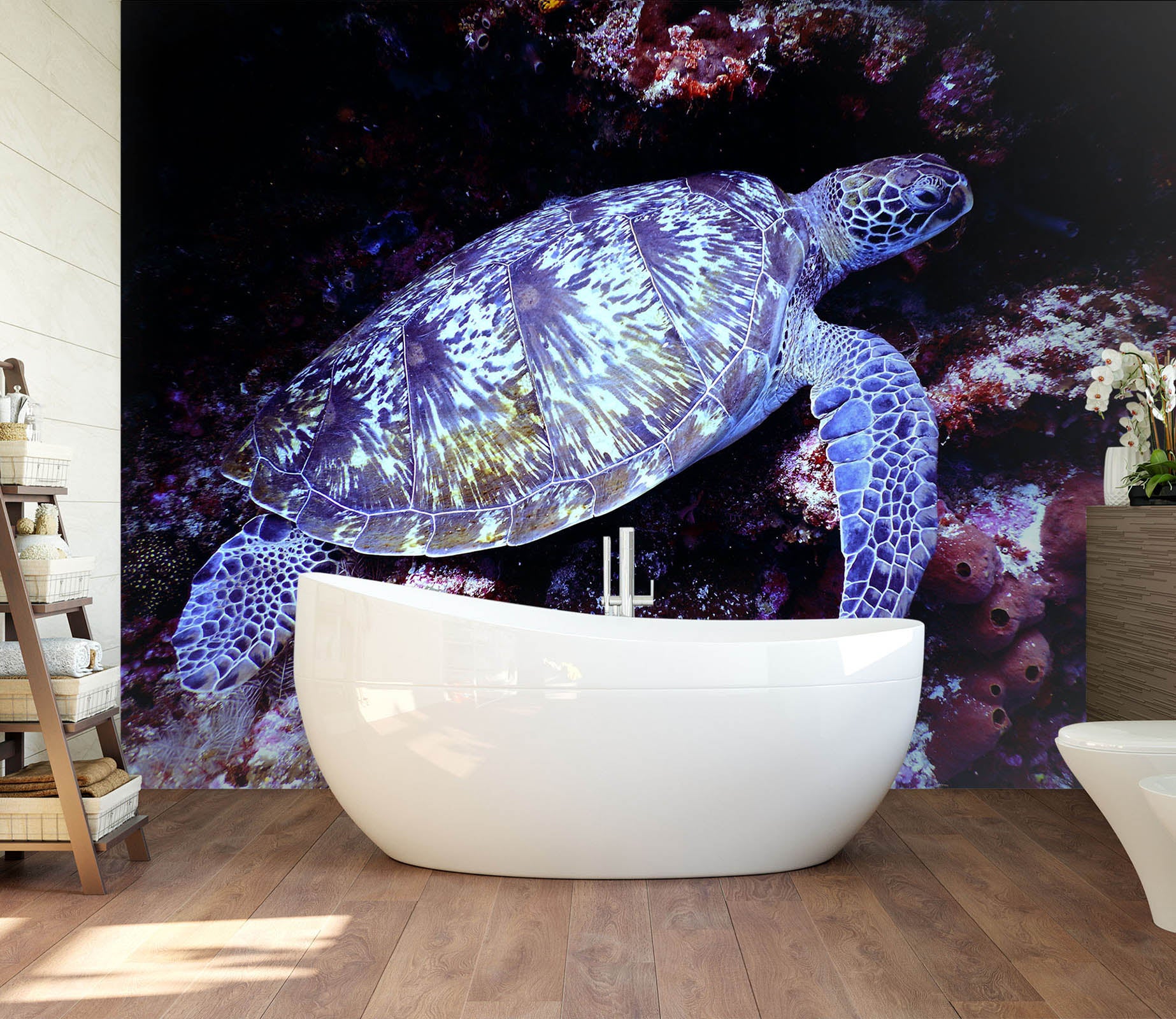 3D Purple Tortoise 259 Wall Murals