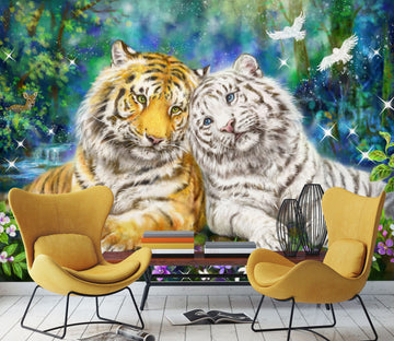 3D Tiger Friend 5533 Kayomi Harai Wall Mural Wall Murals