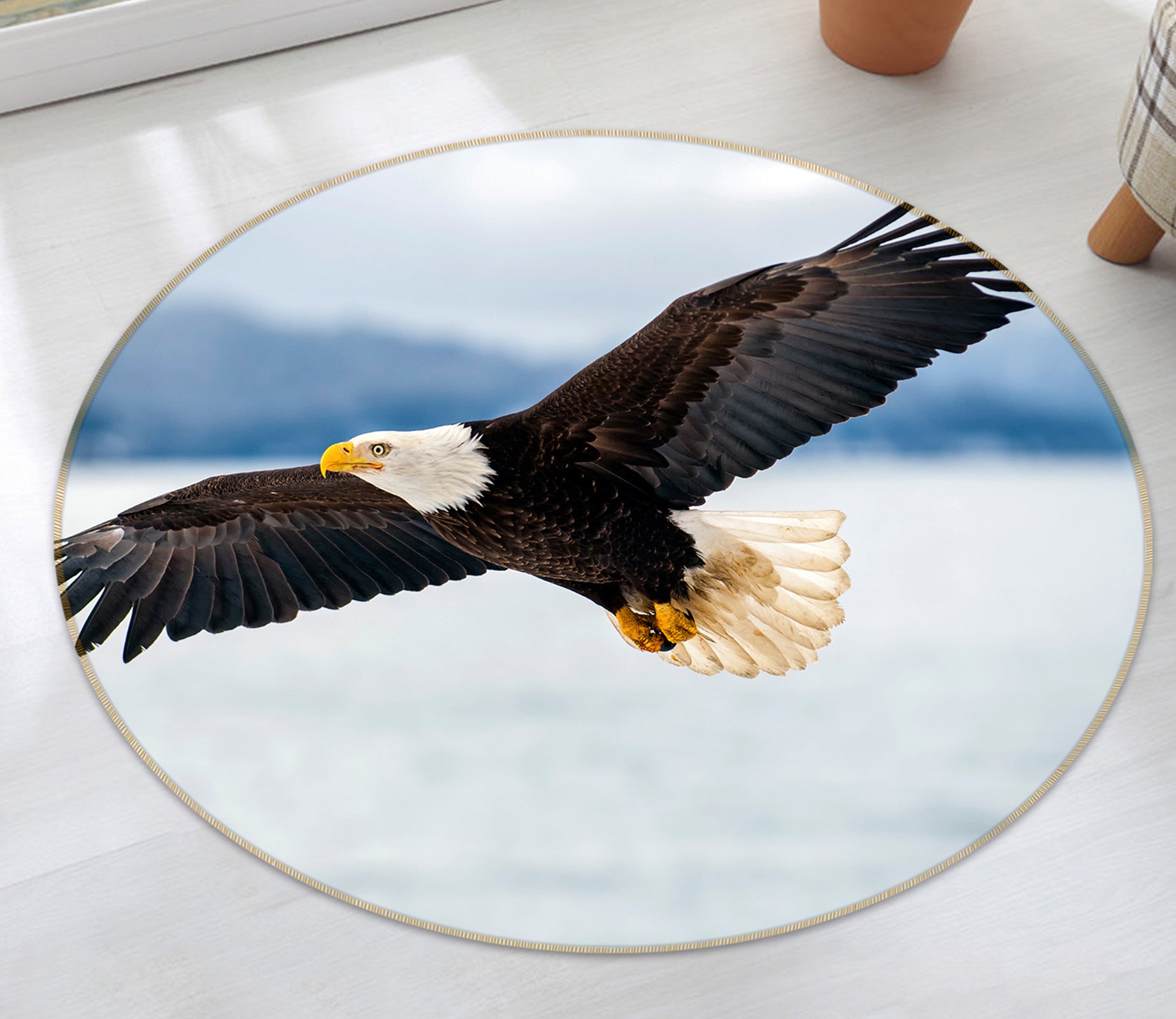 3D Eagle 38080 Animal Round Non Slip Rug Mat