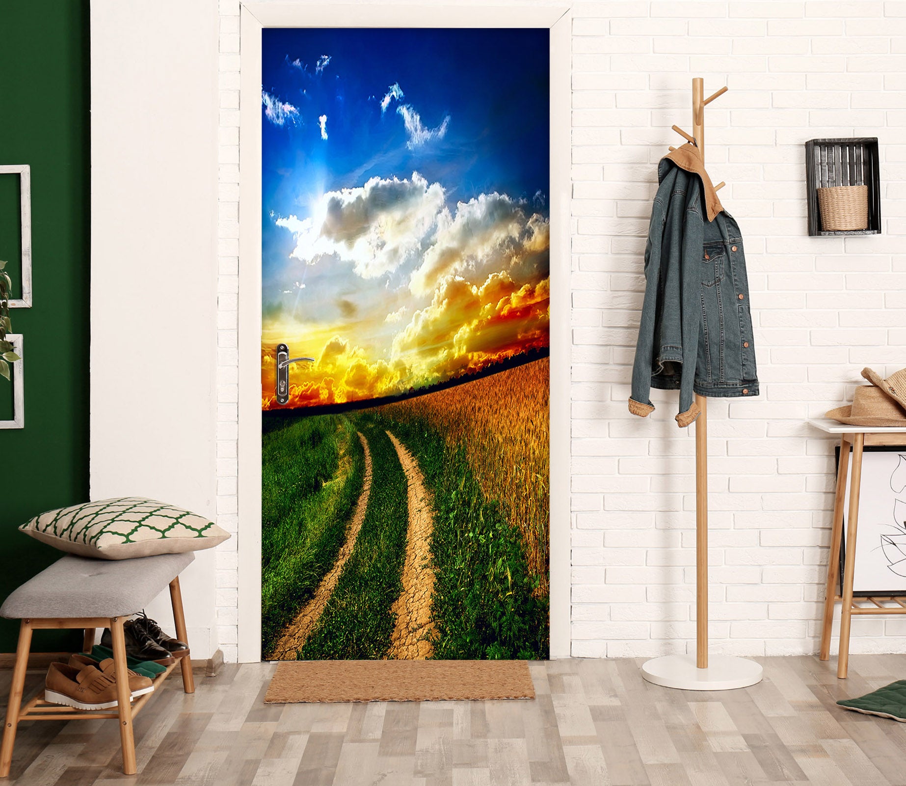 3D Path Clouds 21170 Door Mural