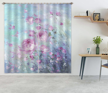 3D Pink Rose 045 Debi Coules Curtain Curtains Drapes Curtains AJ Creativity Home 