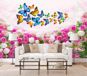 3D Rose Field WC1900 Wall Murals