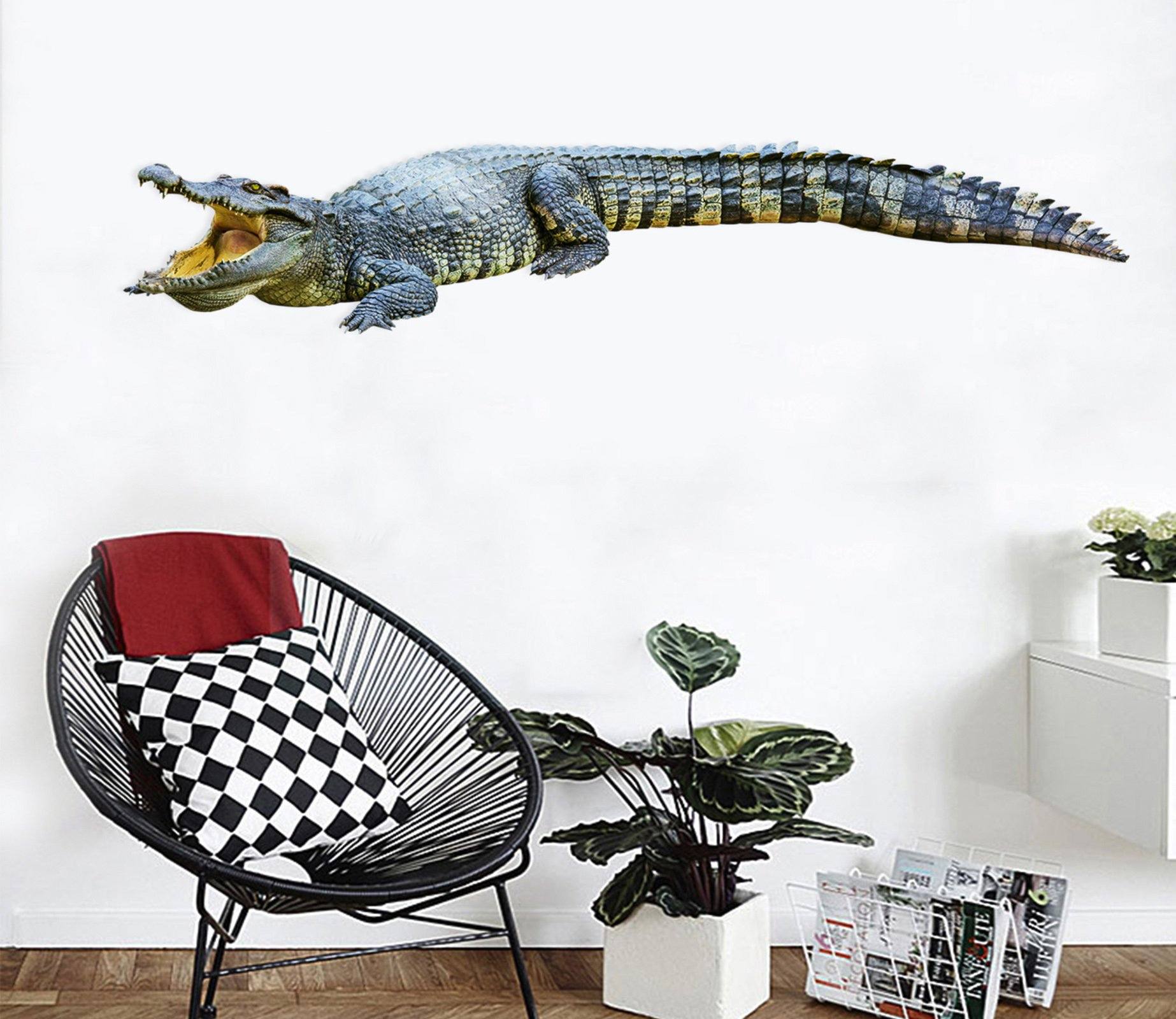 3D Fierce Crocodile 051 Animals Wall Stickers Wallpaper AJ Wallpaper 