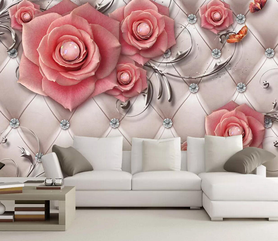 3D Rose Diamond WC350 Wall Murals