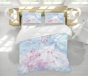 3D Petals Pink Skirt 2058 Debi Coules Bedding Bed Pillowcases Quilt