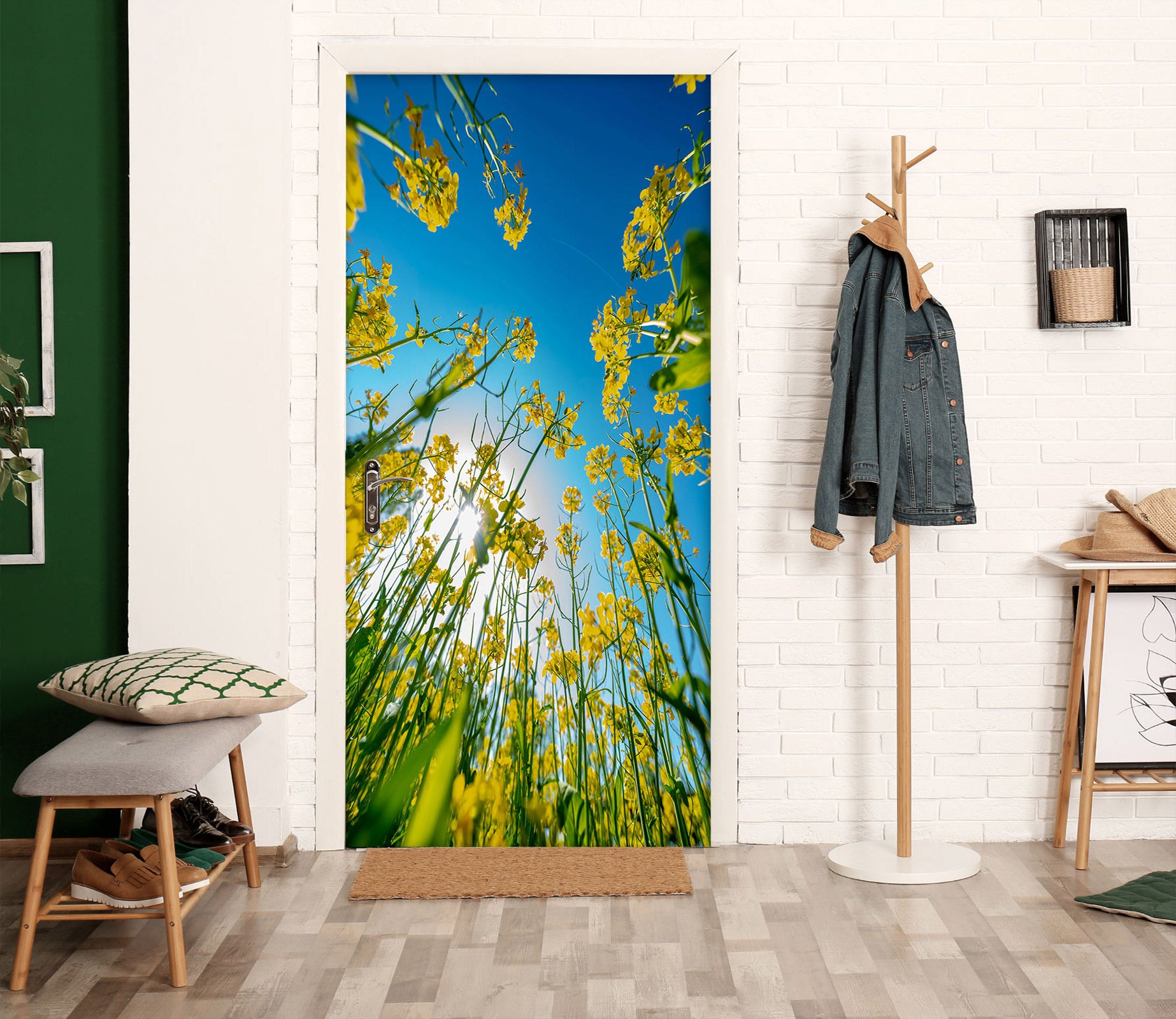 3D Rape Blossoms 25044 Door Mural