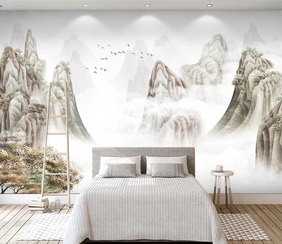 3D Cloud Mountain WC1612 Wall Murals