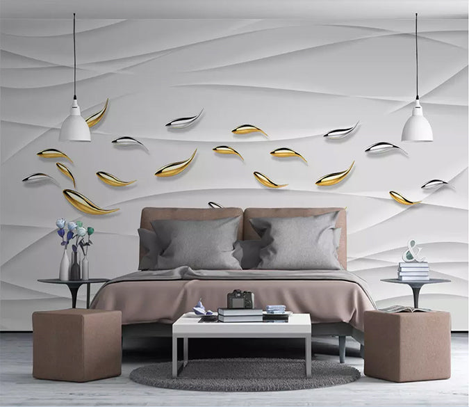 3D Golden Fish 1588 Wall Murals Wallpaper AJ Wallpaper 2 