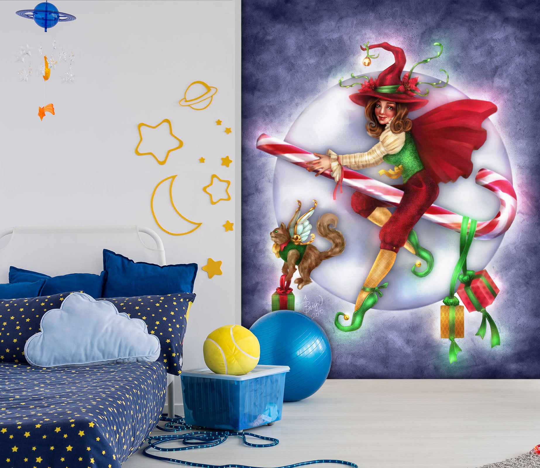 3D Gift Magic Girl 8789 Brigid Ashwood Wall Mural Wall Murals