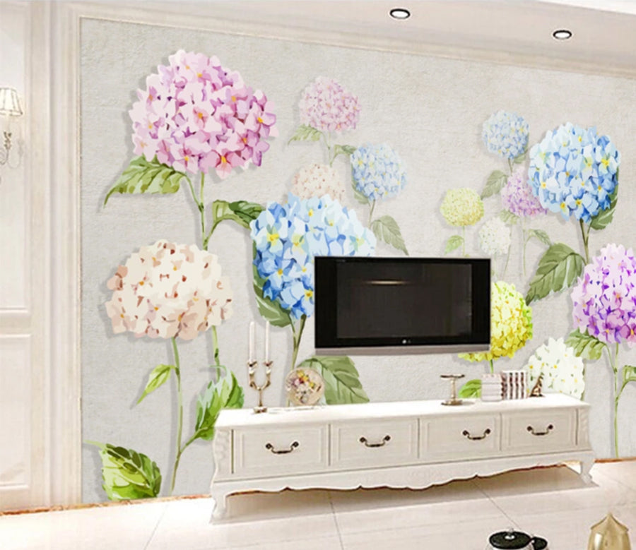 3D Color Flower WC171 Wall Murals