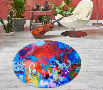 3D Cute Painting 1328 Misako Chida Rug Round Non Slip Rug Mat