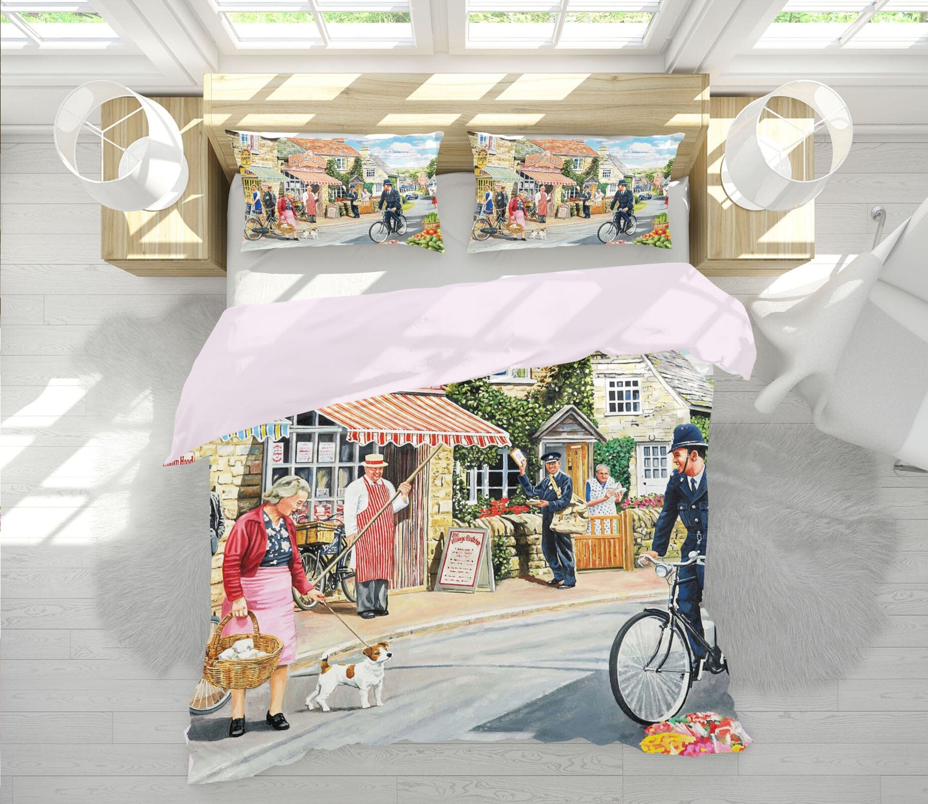 3D The Village High Street 2074 Trevor Mitchell bedding Bed Pillowcases Quilt Quiet Covers AJ Creativity Home 