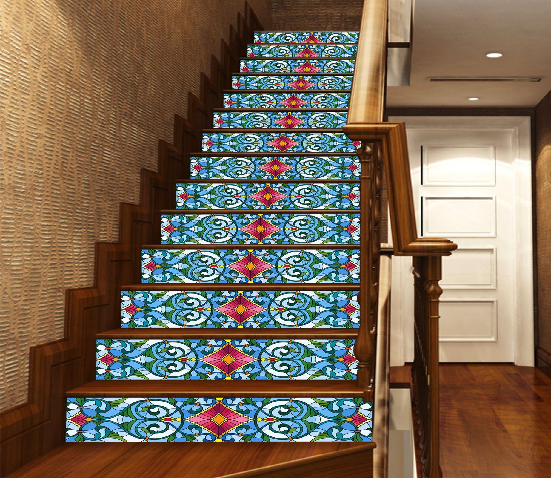 3D Retro Pattern 2641 Stair Risers Wallpaper AJ Wallpaper 