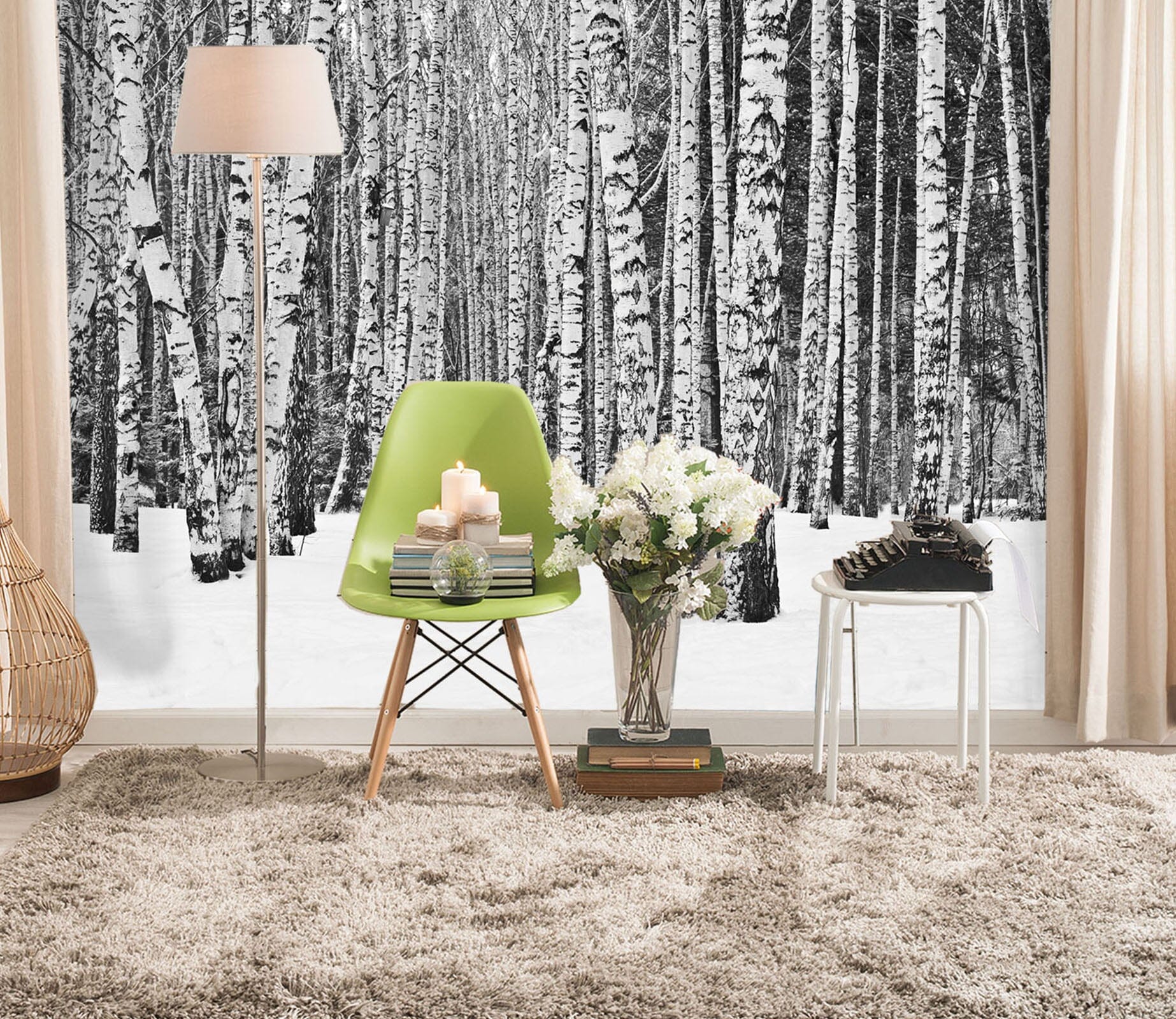 3D Snow Forest 114 Wall Murals Wallpaper AJ Wallpaper 2 