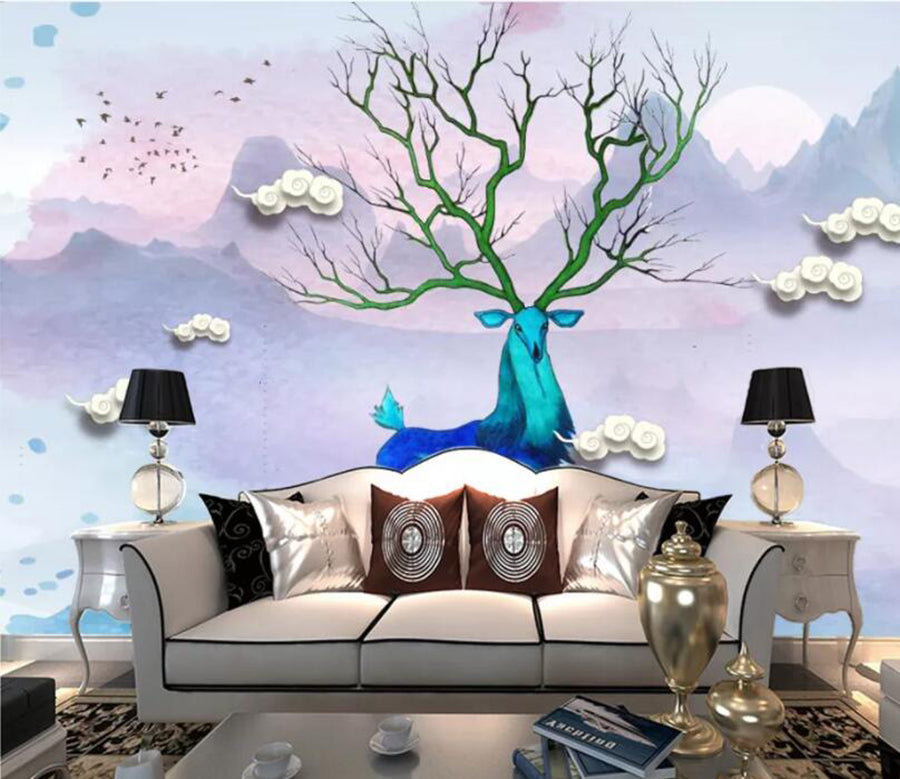 3D Elegant Deer WC808 Wall Murals