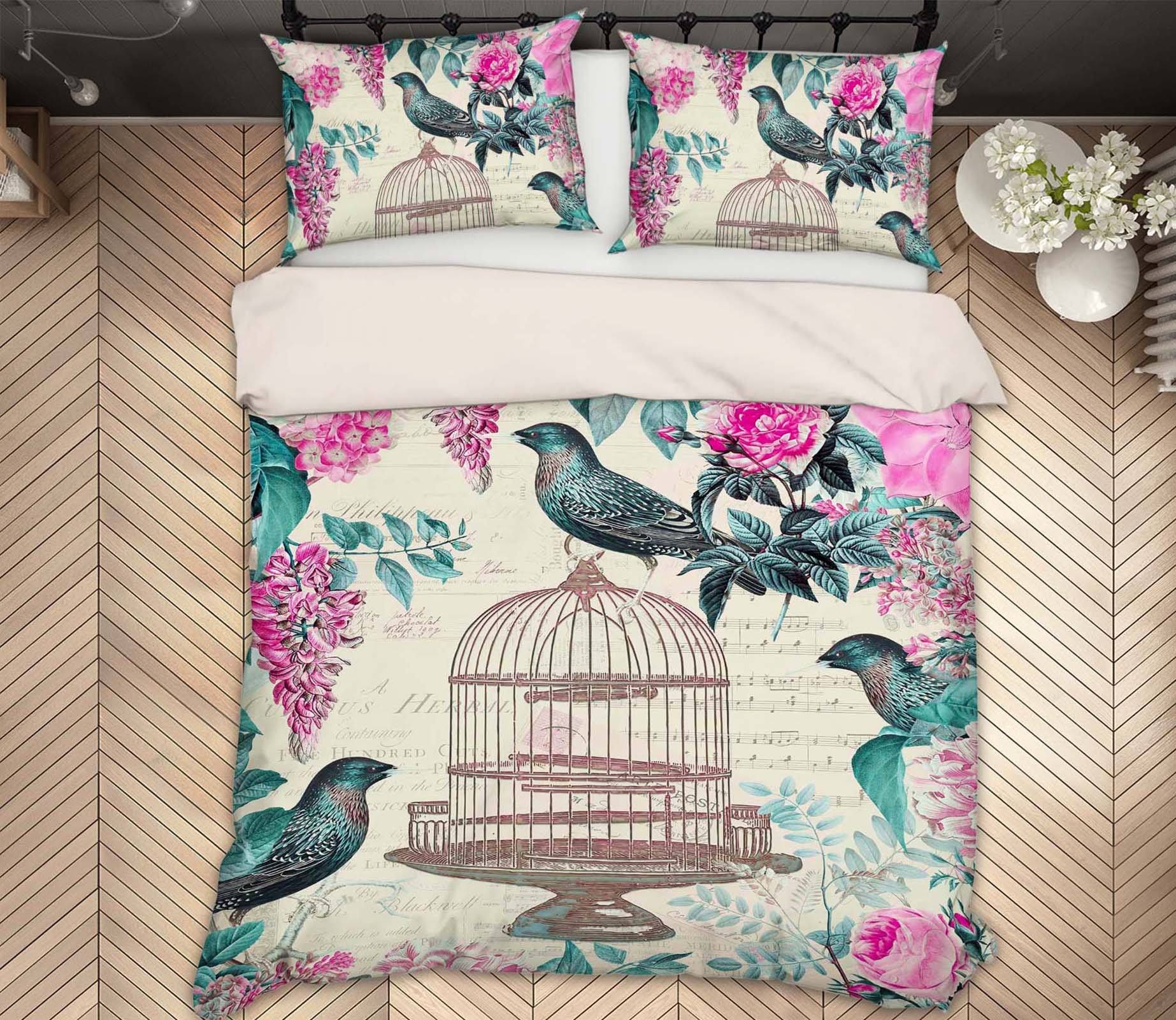 3D Bird Cage 2103 Andrea haase Bedding Bed Pillowcases Quilt Quiet Covers AJ Creativity Home 