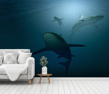 3D Deep Sea Shark 663 Wallpaper AJ Wallpaper 