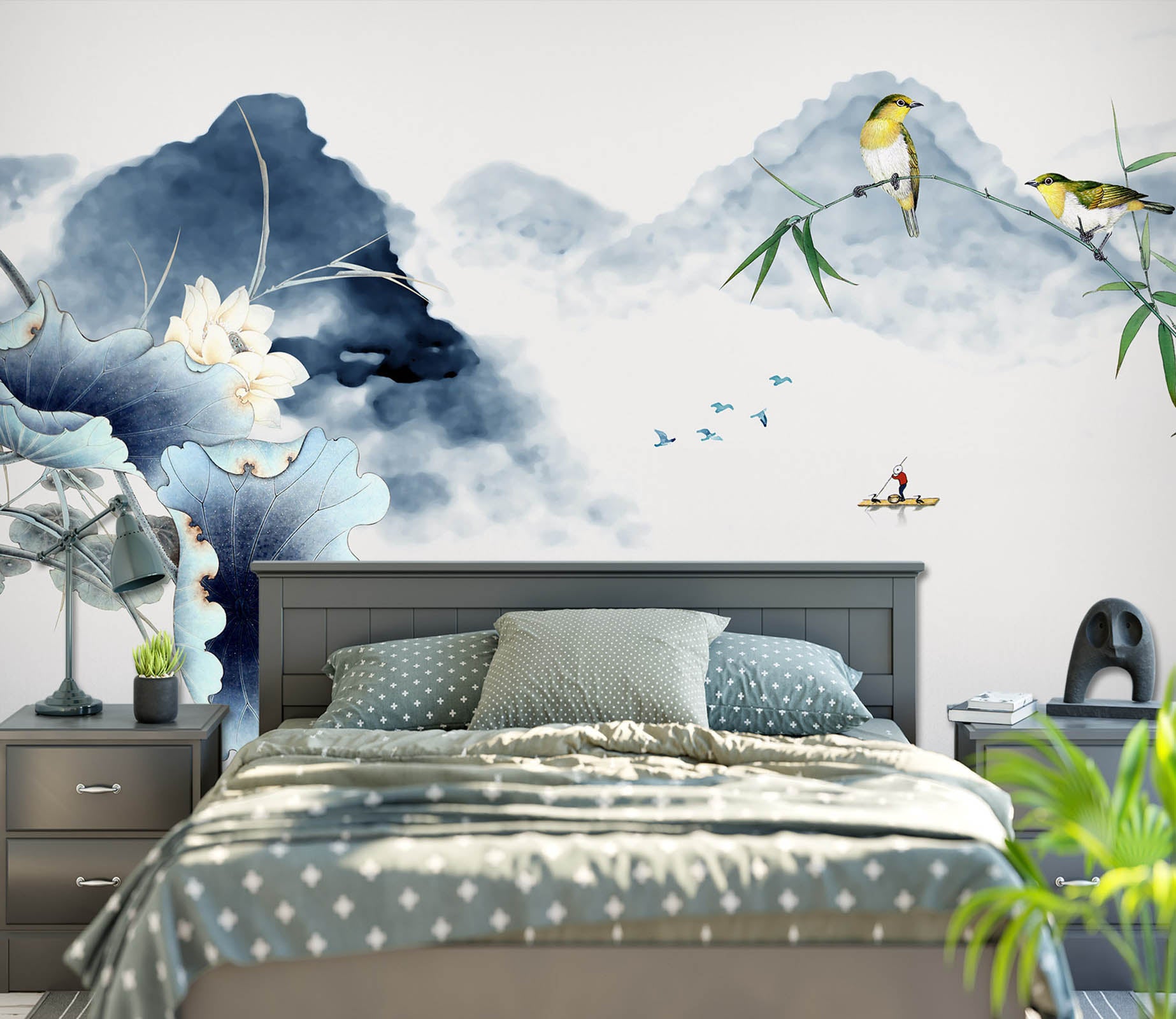 3D Hand Drawn Valley 1408 Wall Murals