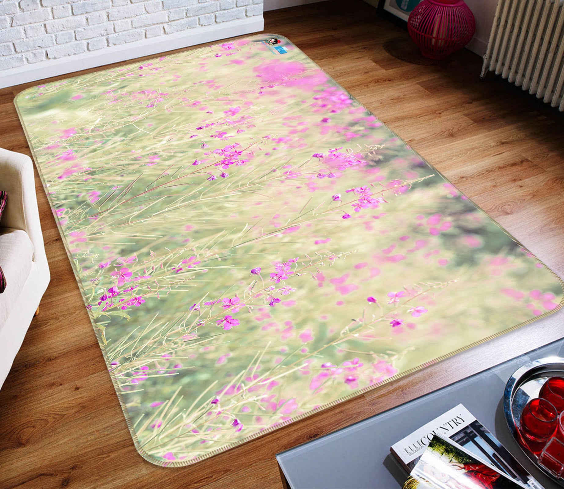 3D Wildflowers 6846 Assaf Frank Rug Non Slip Rug Mat